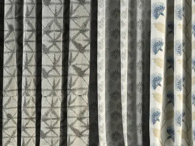 Curtain Set 50 3D model