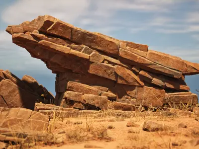 Modular rocks 3D model