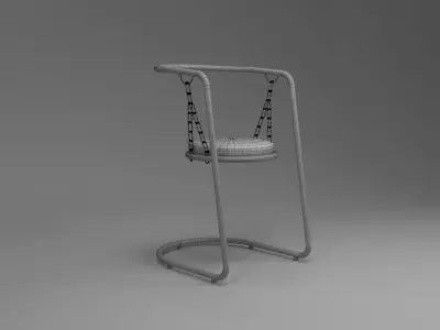 Set chair and table Free 3D model