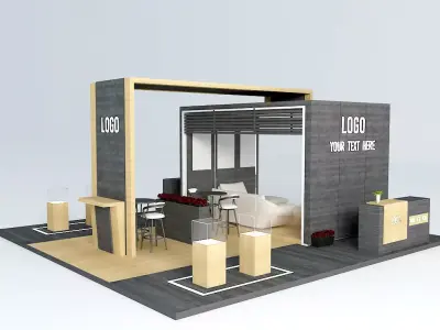 Exhibition booth design  3D model