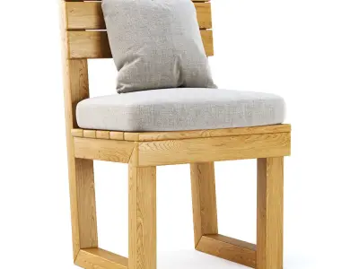 Nia Wooden Dining Chair by Bpoint Design 3D model
