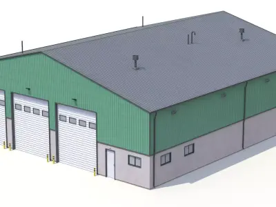 28 PBR Industrial Buildings Collection 3D Model Pack