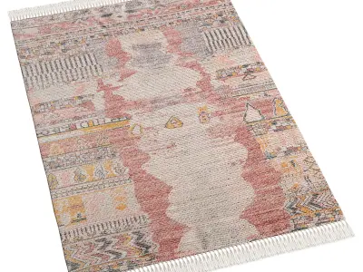 Vivian Woven Jute Rug 3D model