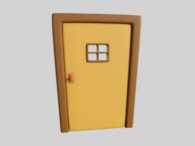 Cartoon Door 13b 3D model