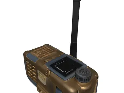 Tactical Field Radio Walkie Talkie Low-poly 3D model