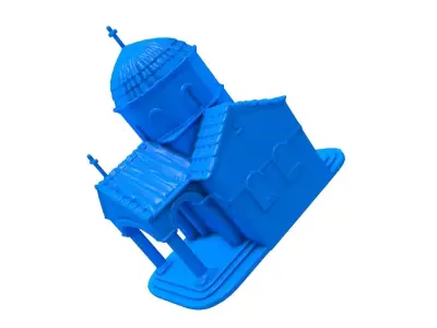 castle -  castle stl -  church -  church stl - gothic church  3D print model