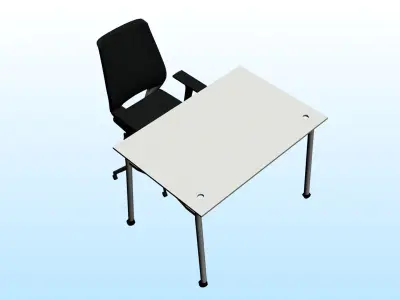 OFFICE DESK 02 3D model