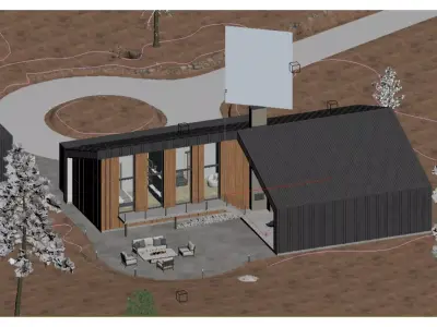 modern villa 3D model 40