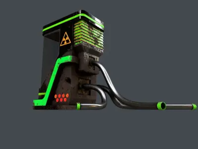 Sci-Fi Teleportation Capsule V1 - 05 Low-poly 3D model