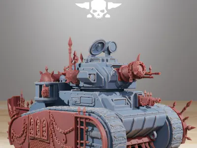 GrimGuard Light Tank Corrupted Conversion Kit 3D print model