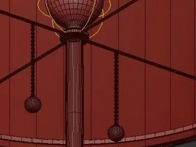 Dodger Floor Lamp Arteriors 3D model