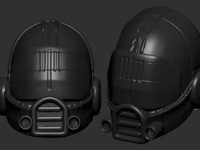 helmet high poly sculpt 3d printable ver 7 3D model 3D model 63