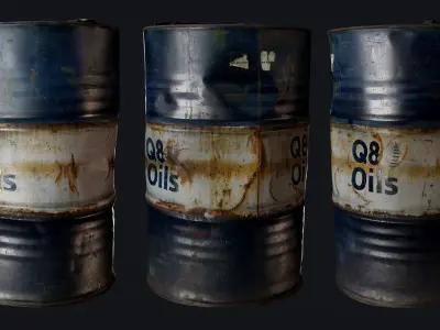 Barrel Low-poly 3D model