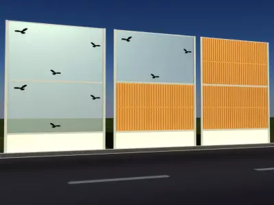 Noise barrier 3D model