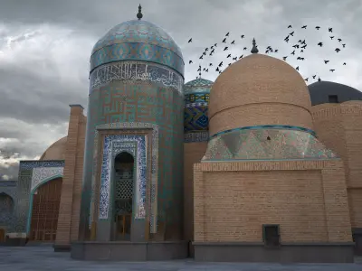 Sheikh Safiuddin Ardabili  Low-poly 3D model