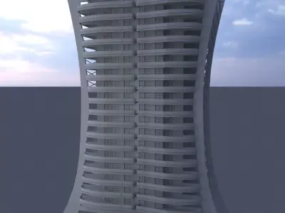 Residential Building Low-poly 3D model