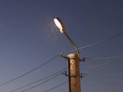  Street at sunset 3D model