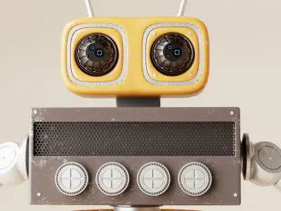 Robot V14 Low-poly 3D model