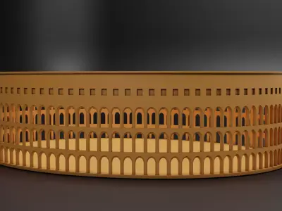 Roman Coliseum Low Poly 3D Model  3D print model