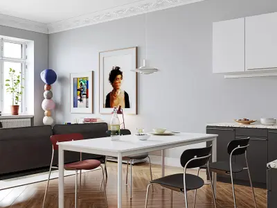 Modern Bauhaus Flat Scene 3D model