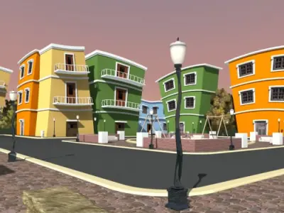 Cartoon Film Set 3D model