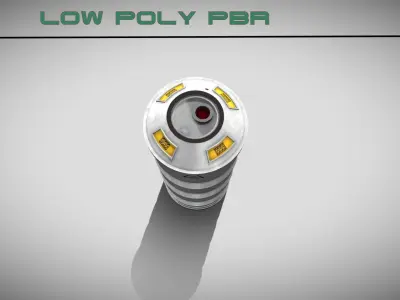 Sci-Fi Container Low-poly 3D model