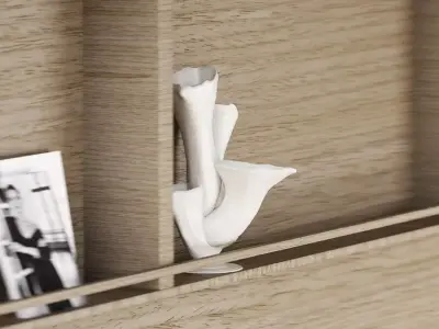 Decorative wall panel for bedroom with backlight 3D model