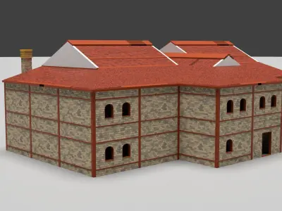 Simple Medieval KitBash Free low-poly 3D model