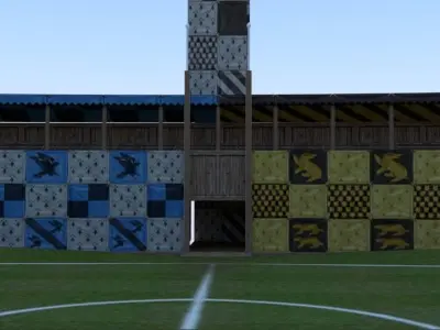 Quidditch Stadium Low-poly 3D model