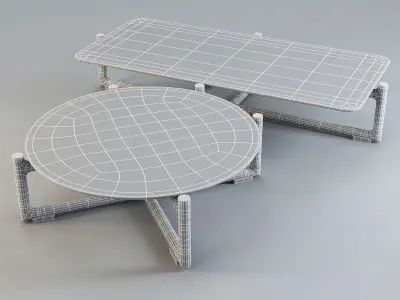 Mood by Flexform Icaro - Coffee Tables Set 02 3D model