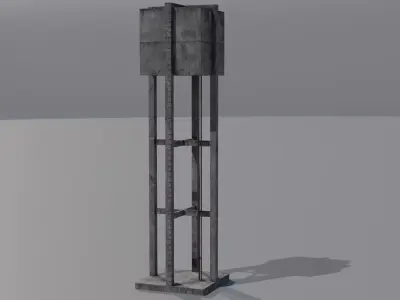 Water Tank Low-poly 3D model