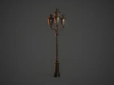 Classical Street Lamp 3D model
