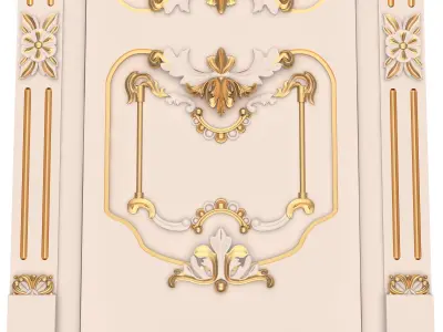 Carved Door Classic 01 3D model