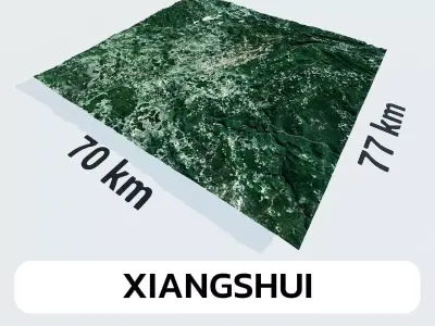 Xiangshui China City Landscape 3D Model 3D model