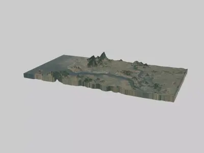 Nampho City Low-poly 3D model