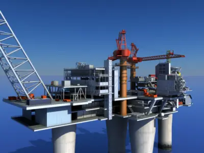 Oil Gas Platform 3D model