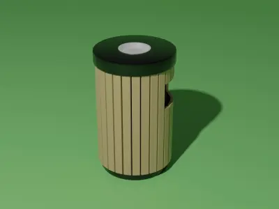 Street trash can 3D model