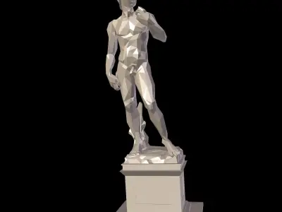 Low Poly David Statue Low-poly 3D model