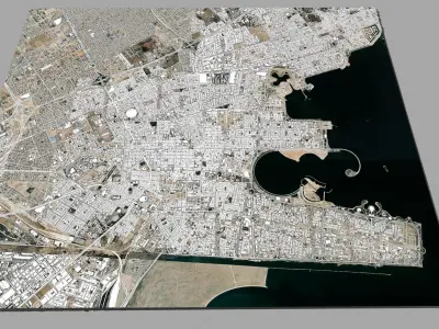 Cityscape Dammam Saudi Arabia 3D model