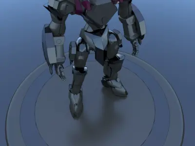 Cyborg Prototype Mecha Robot SciFi  3D model