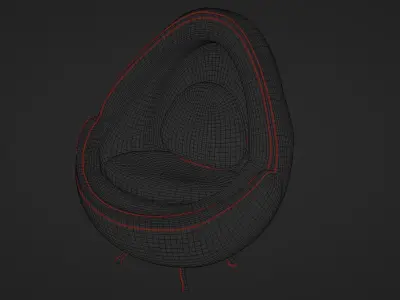 Avocado designer chair 3D model