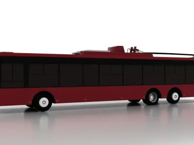 Trolleybus Bogdan T80110 Low Low-poly 3D model
