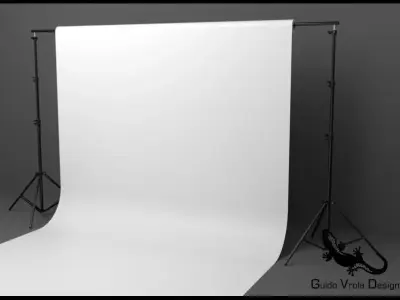 Professional photo studio backdrop 3D model