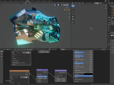 bedroom SCI-FI fantasy 3D model