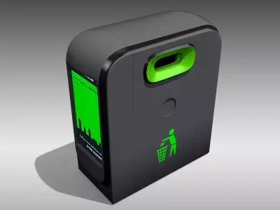 Renew Smart Trash Can Low-poly 3D model