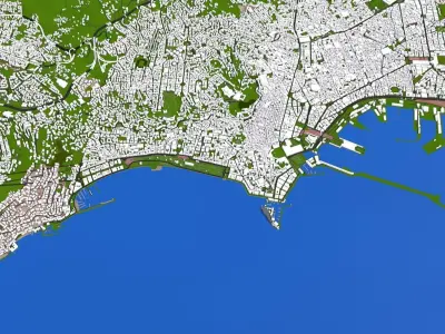 Naples City of Italy Low-poly 3D model