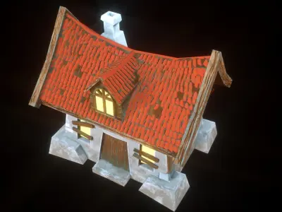 Witchs house Low-poly 3D model