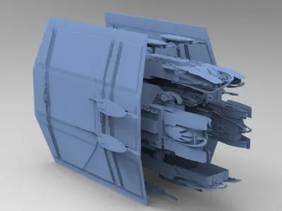 Sci-Fi Shuttle launcher 1  3D model
