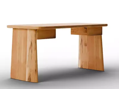 Kalle Sculptural Desk By Anthropologie in Beige Low-poly 3D model