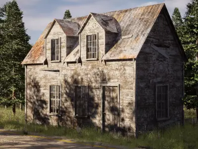 Abandoned House Low-poly 3D model buy